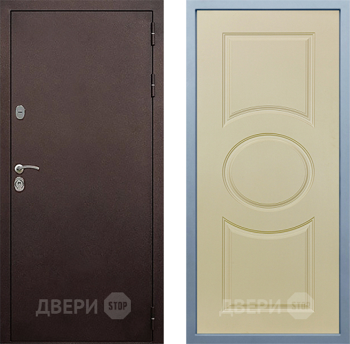 Входная металлическая Дверь Дива МД-40 Медь Д-8 Шампань в Наро-Фоминске