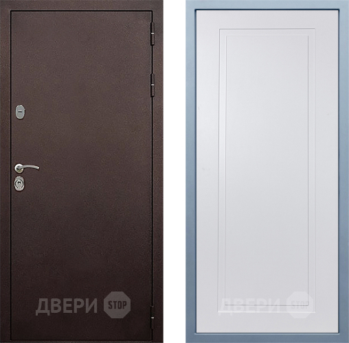 Входная металлическая Дверь Дива МД-40 Медь Н-10 Белый в Наро-Фоминске