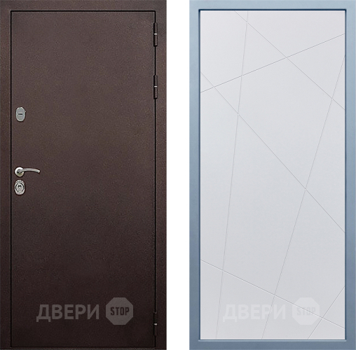 Входная металлическая Дверь Дива МД-40 Медь Д-11 Белый в Наро-Фоминске