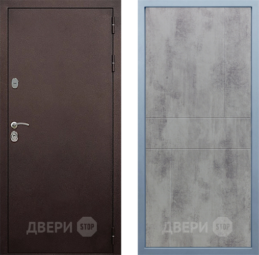 Входная металлическая Дверь Дива МД-40 Медь М-1 Бетон темный в Наро-Фоминске