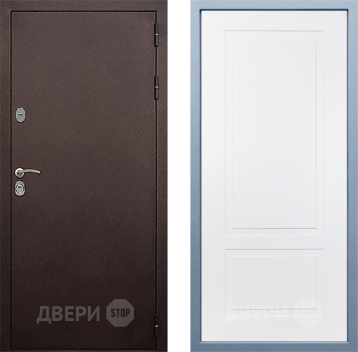 Входная металлическая Дверь Дива МД-40 Медь Н-7 Белый в Наро-Фоминске