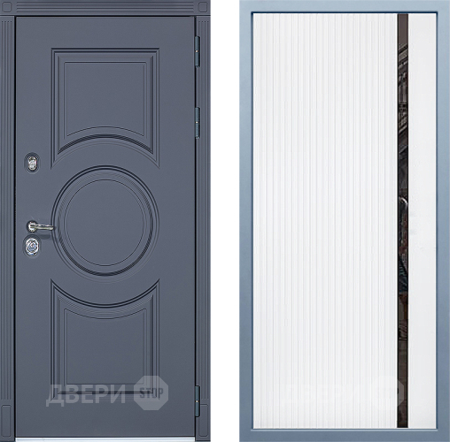 Входная металлическая Дверь Дива МХ-30 STR МХ-46 Белый матовый в Наро-Фоминске
