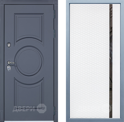 Входная металлическая Дверь Дива МХ-30 STR МХ-47 Белый матовый в Наро-Фоминске
