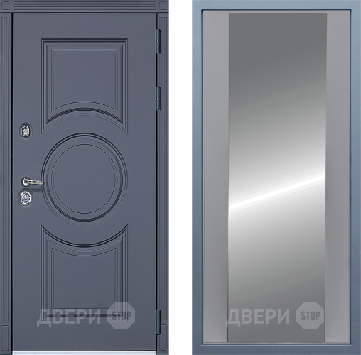 Входная металлическая Дверь Дива МХ-30 STR Д-15 Зеркало Силк Маус в Наро-Фоминске