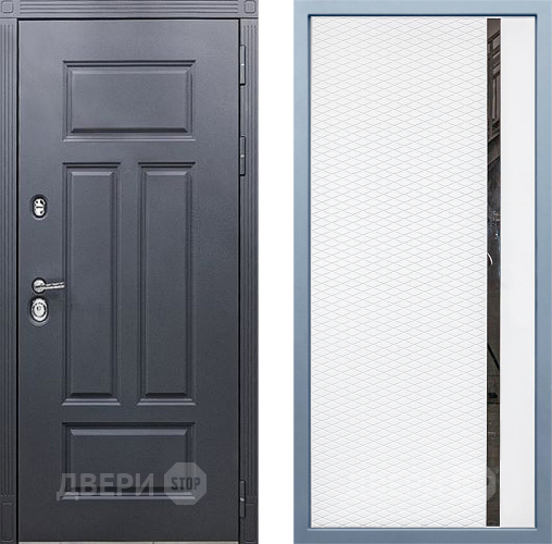 Входная металлическая Дверь Дива МХ-29 STR МХ-47 Белый матовый в Наро-Фоминске