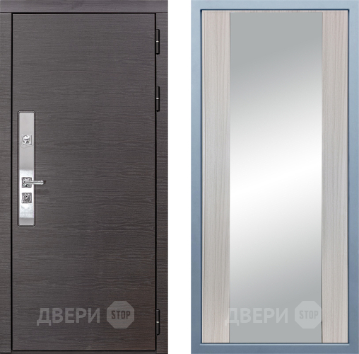 Входная металлическая Дверь Дива МХ-39 STR Д-15 Зеркало Сандал белый в Наро-Фоминске