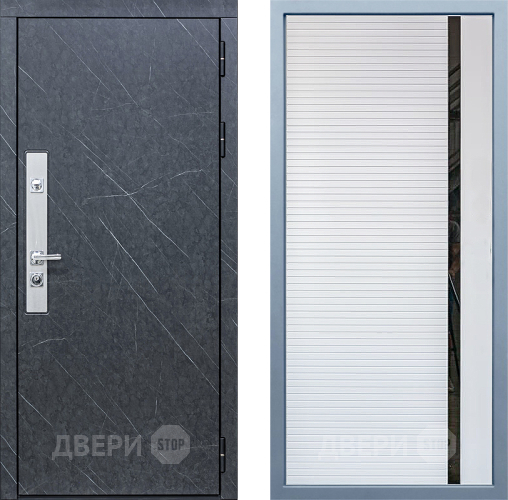 Входная металлическая Дверь Дива МХ-26 STR МХ-45 Белый матовый в Наро-Фоминске