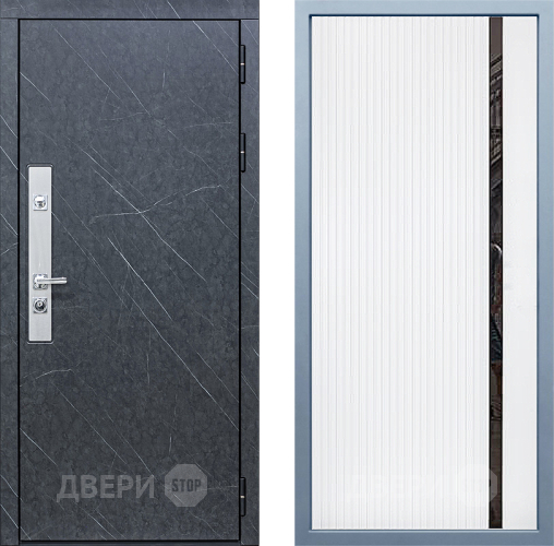 Входная металлическая Дверь Дива МХ-26 STR МХ-46 Белый матовый в Наро-Фоминске