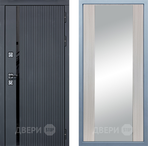Входная металлическая Дверь Дива МХ-46 STR Д-15 Зеркало Сандал белый в Наро-Фоминске