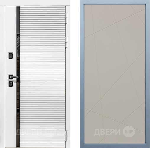 Входная металлическая Дверь Дива МХ-45 Белая STR Д-11 Шампань в Наро-Фоминске