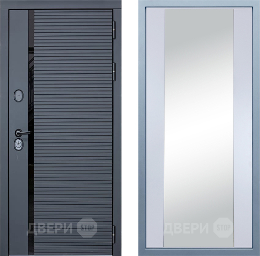 Входная металлическая Дверь Дива МХ-45 STR Д-15 Зеркало Белый в Наро-Фоминске
