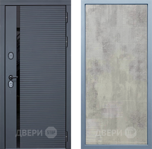 Входная металлическая Дверь Дива МХ-45 STR Д-4 Бетон темный в Наро-Фоминске