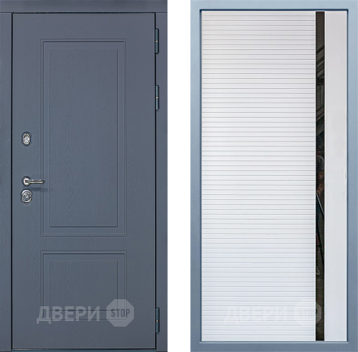 Входная металлическая Дверь Дива МХ-38 STR МХ-45 Белый матовый в Наро-Фоминске