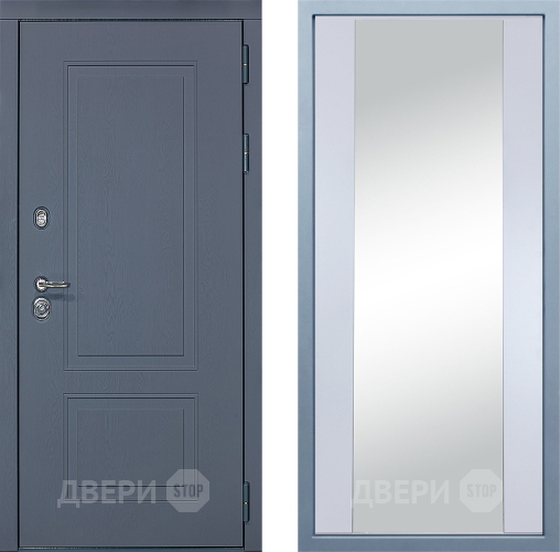 Входная металлическая Дверь Дива МХ-38 STR Д-15 Зеркало Белый в Наро-Фоминске