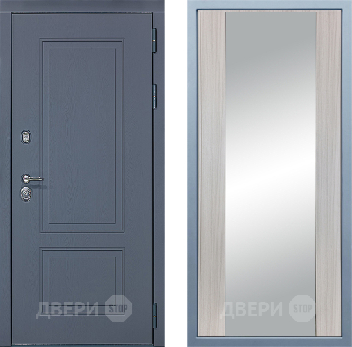 Входная металлическая Дверь Дива МХ-38 STR Д-15 Зеркало Сандал белый в Наро-Фоминске