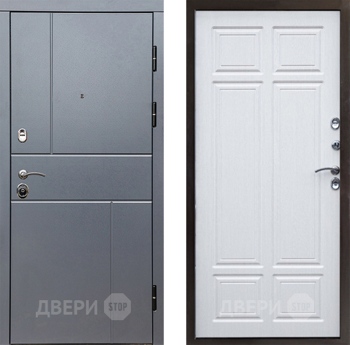 Входная металлическая Дверь Престиж Горизонт Грэй Премиум Лиственница белая в Наро-Фоминске