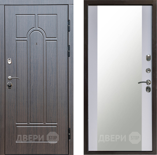 Дверь Престиж Арка Зеркало Белый софт в Наро-Фоминске