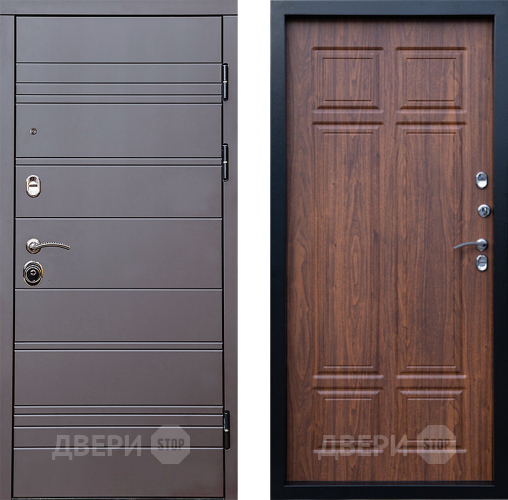 Входная металлическая Дверь Престиж Линия Браун Премиум Орех темный в Наро-Фоминске
