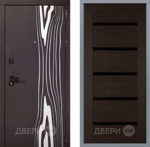 Дверь Заводские двери Леванте СБ-1 орех тисненый в Наро-Фоминске