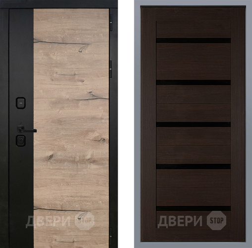 Дверь Заводские двери Ларте СБ-1 орех тисненый в Наро-Фоминске