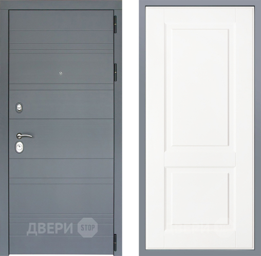 Дверь Заводские двери Лира Софт графит Доррен Белый софт в Наро-Фоминске
