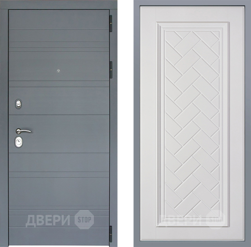 Дверь Заводские двери Лира Софт графит Упра Белый софт в Наро-Фоминске
