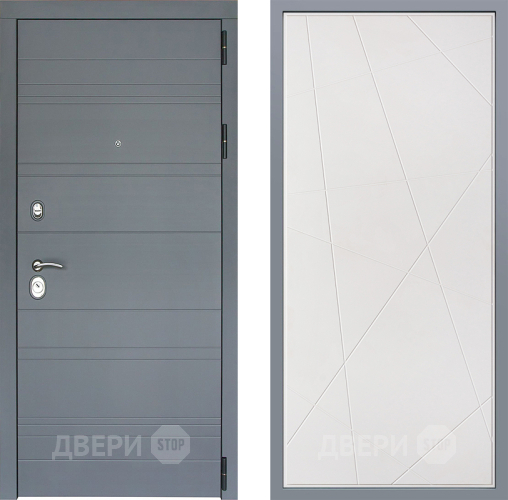 Дверь Заводские двери Лира Софт графит Флитта Белый софт в Наро-Фоминске