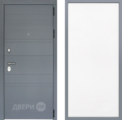 Дверь Заводские двери Лира Софт графит Тривия Белый софт в Наро-Фоминске