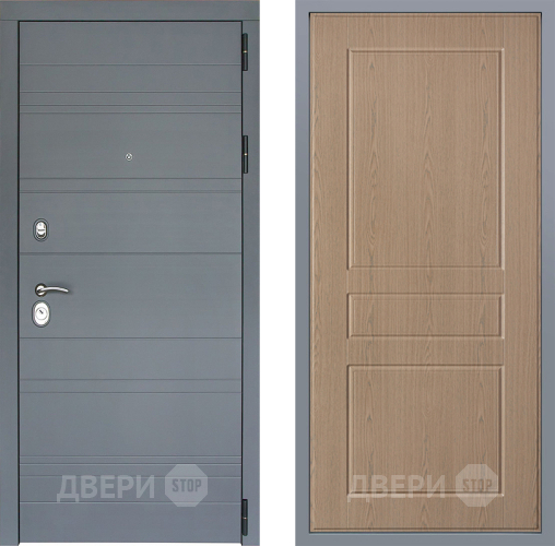 Дверь Заводские двери Лира Софт графит К-2 Беленый дуб в Наро-Фоминске