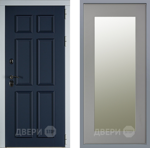 Дверь Заводские двери Стокгольм Зеркало Модерн Грей софт в Наро-Фоминске