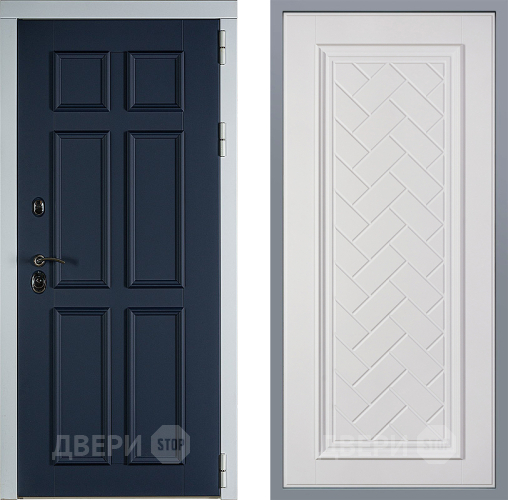 Дверь Заводские двери Стокгольм Упра Белый софт в Наро-Фоминске