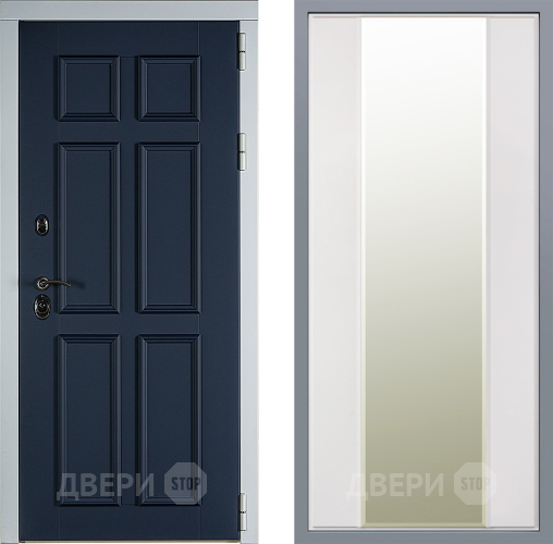 Дверь Заводские двери Стокгольм Зеркало Макси Белый матовый в Наро-Фоминске
