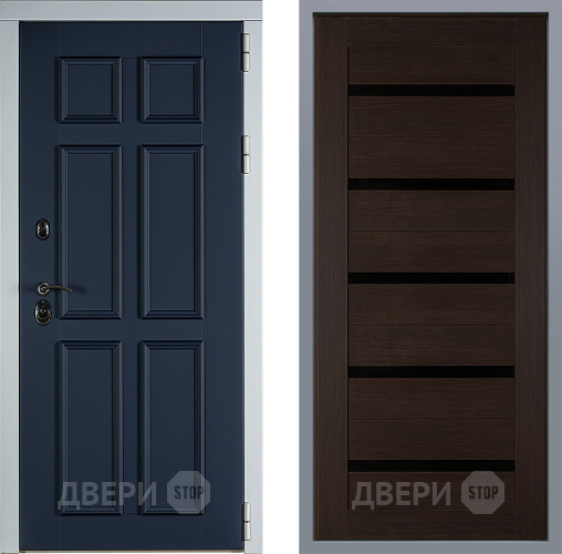 Дверь Заводские двери Стокгольм СБ-1 орех тисненый в Наро-Фоминске