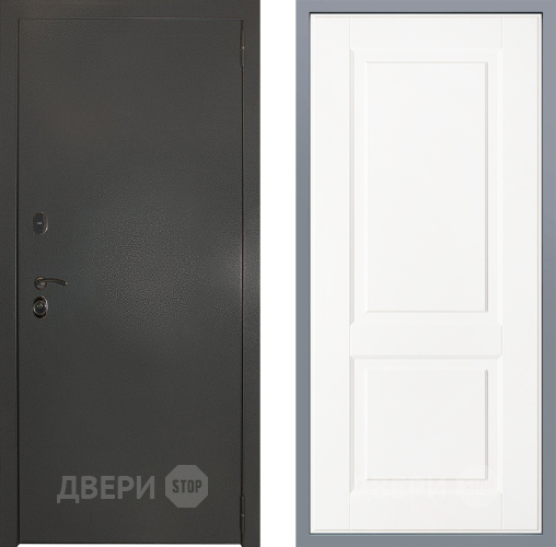 Дверь Заводские двери Эталон 3к антик серебро Доррен Белый софт в Наро-Фоминске