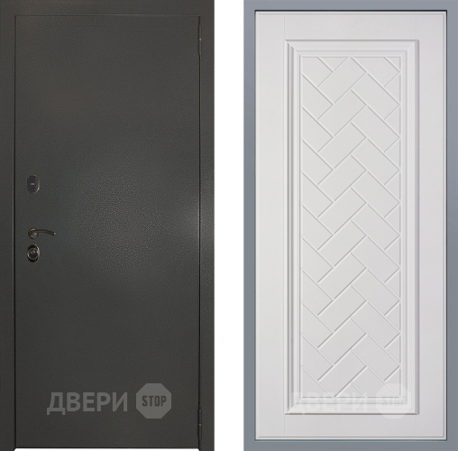 Дверь Заводские двери Эталон 3к антик серебро Упра Белый софт в Наро-Фоминске
