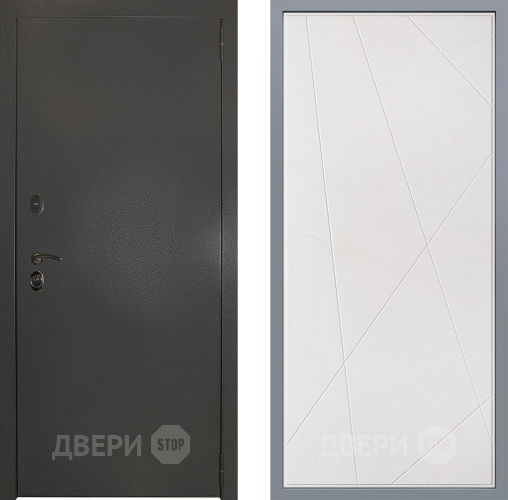 Дверь Заводские двери Эталон 3к антик серебро Флитта Белый софт в Наро-Фоминске