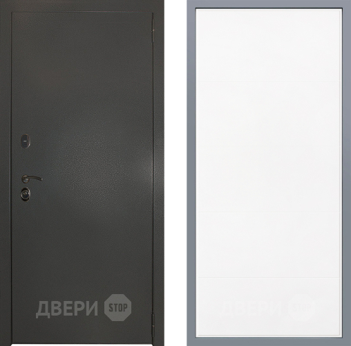 Дверь Заводские двери Эталон 3к антик серебро Тривия Белый софт в Наро-Фоминске