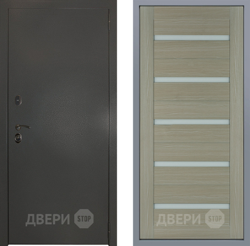 Дверь Заводские двери Эталон 3к антик серебро СБ-1 Капучино в Наро-Фоминске