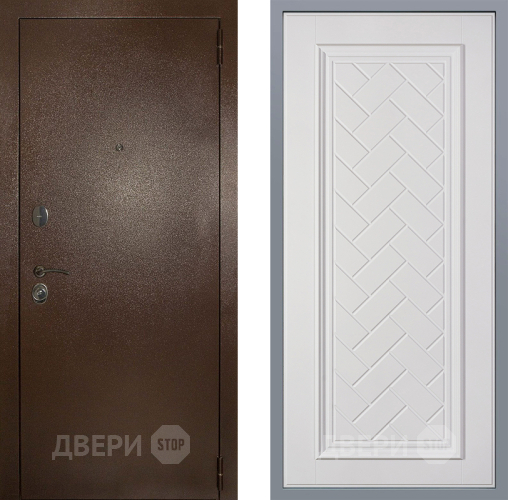 Дверь Заводские двери Эталон 3к антик медь Упра Белый софт в Наро-Фоминске