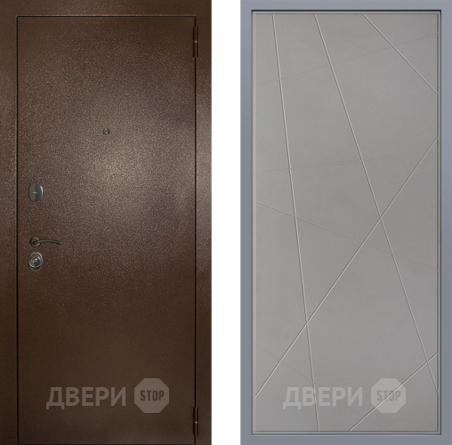 Дверь Заводские двери Эталон 3к антик медь Флитта Грей софт в Наро-Фоминске
