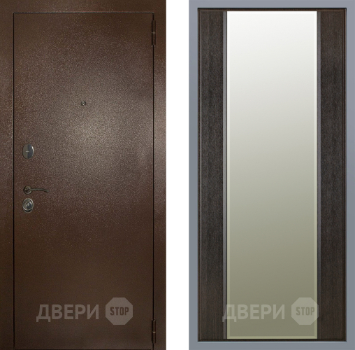 Дверь Заводские двери Эталон 3к антик медь Зеркало Макси Венге в Наро-Фоминске