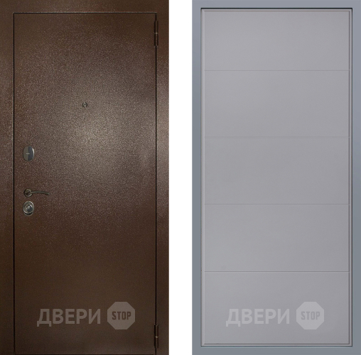 Дверь Заводские двери Эталон 3к антик медь Тривия Грей софт в Наро-Фоминске