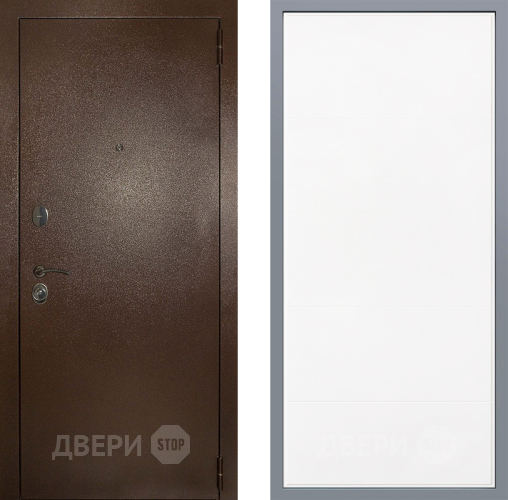 Дверь Заводские двери Эталон 3к антик медь Тривия Белый софт в Наро-Фоминске