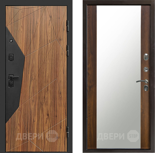 Входная металлическая Дверь Престиж Avangard Зеркало Дуб в Наро-Фоминске