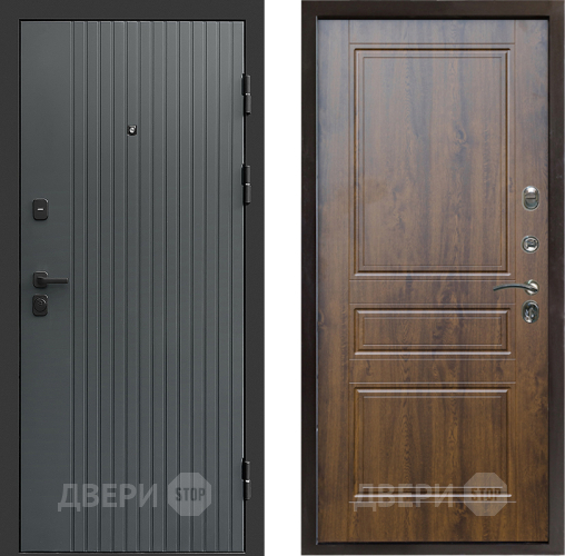 Входная металлическая Дверь Престиж Tvist Grey Классика Дуб в Наро-Фоминске