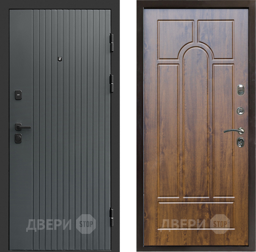 Входная металлическая Дверь Престиж Tvist Grey Арка Дуб в Наро-Фоминске