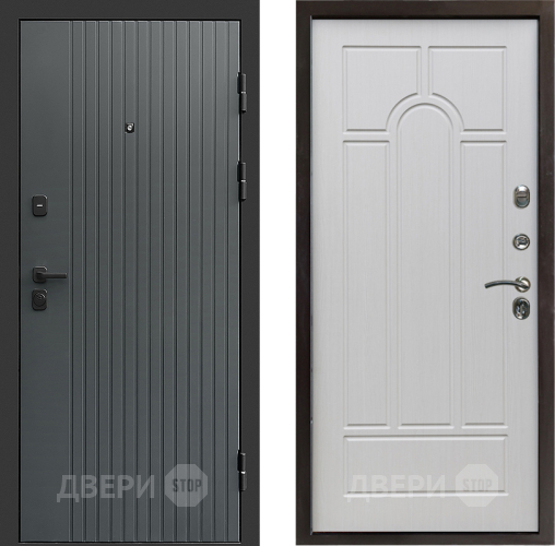 Входная металлическая Дверь Престиж Tvist Grey Арка Лиственница белая в Наро-Фоминске