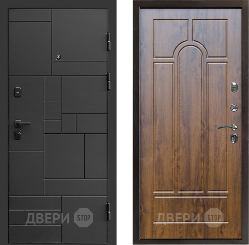 Входная металлическая Дверь Престиж Kvadro Арка Дуб в Наро-Фоминске