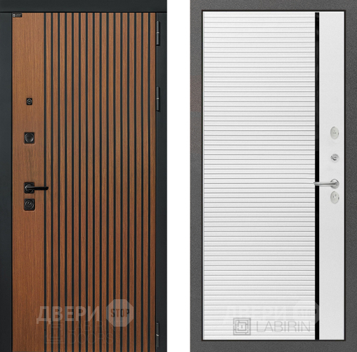 Входная металлическая Дверь Лабиринт (LABIRINT) Шторм 22 Белый софт в Наро-Фоминске