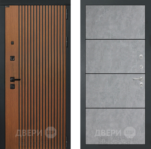 Входная металлическая Дверь Лабиринт (LABIRINT) Шторм 25 Бетон светлый в Наро-Фоминске